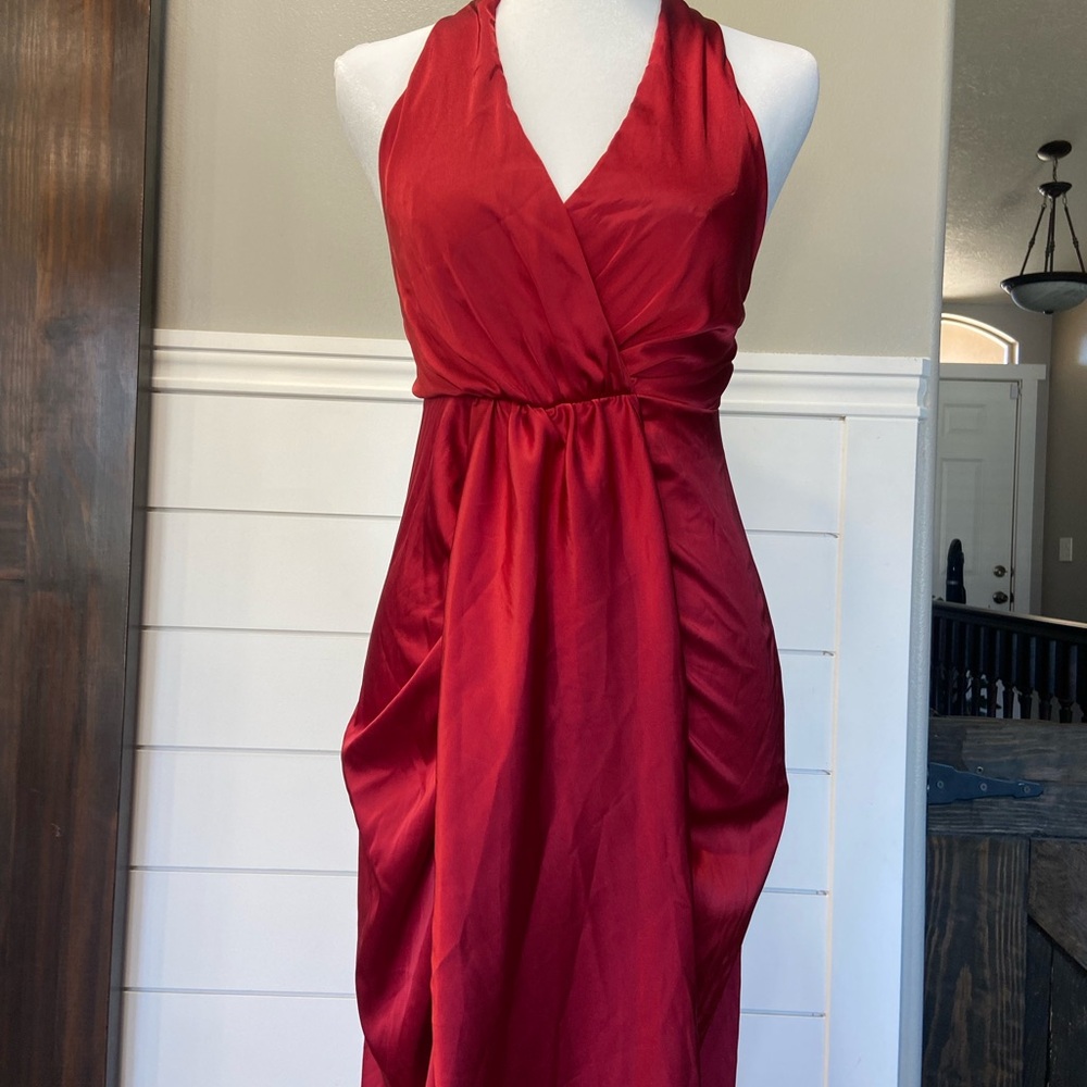 SHEIN Scarlet Backless Halter Dress